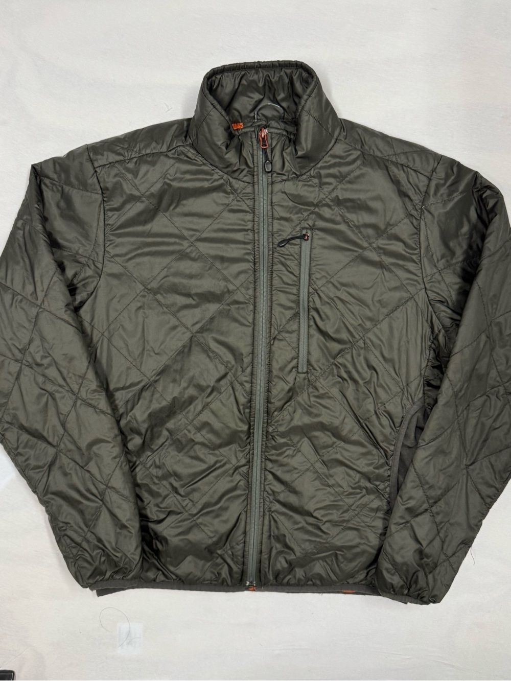 Simms Jacket Mens Olive Size M Insulated Full Zip Primaloft Lightweight Fishing